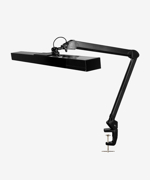 28” LED Desk Lamp with Clamp – Flex Design, 3,000 Lumens, Dimmable, 5 Brightness Levels & 5 Light Modes, Adjustable Metal Arm for Home & Office – Black