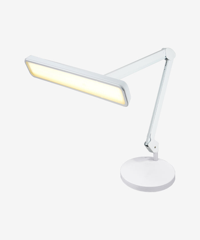 19” Wide Shade XL 2,500 Lumens LED Task Lamp with Base and Correlated Color Temperature - White