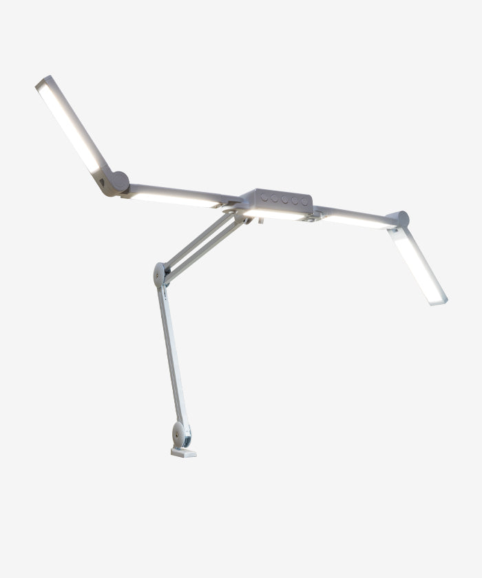 44" Wide Shade LED Desk Lamp with Clamp – 3000 Lumens, 3 Color Modes, CRI 95, Dimmable Task Light