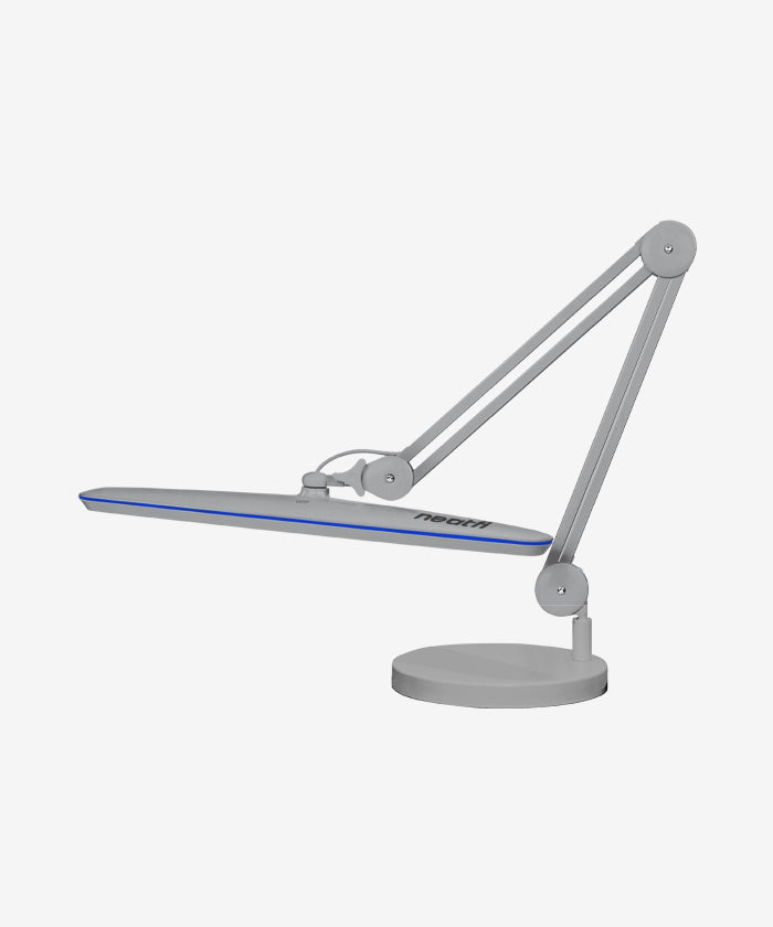 23” Wide Shade, 2200 Lumens LED Desk Lamp with Base – Dimmable, Eye-Caring Task Light, Silver