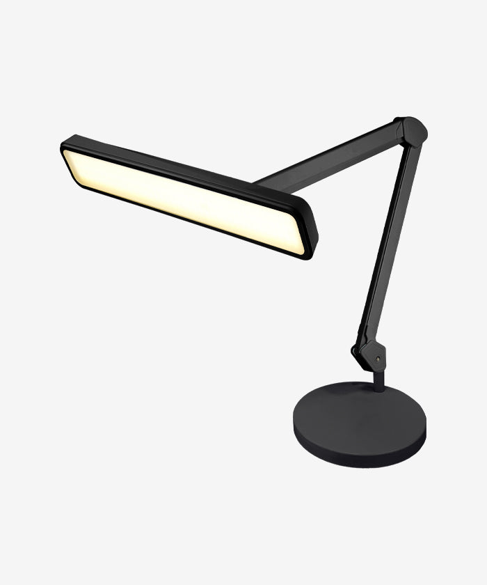 2500 Lumens LED Desk Lamp with Base – 22" Wide Shade, 5 Color Modes for Nails & Crafts, Black