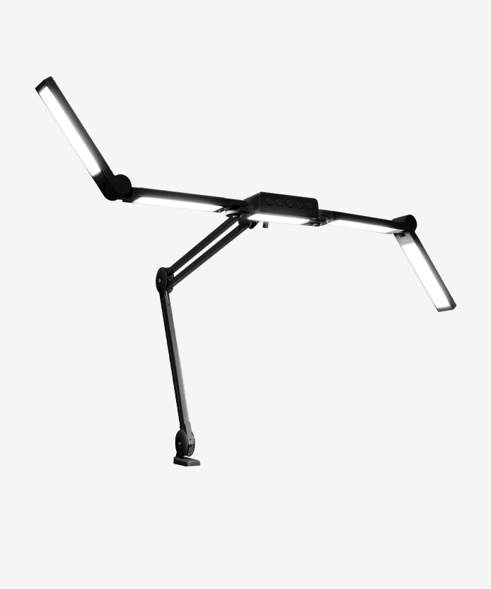44" Wide Shade LED Desk Lamp with Clamp – 3000 Lumens, 3 Color Modes, CRI 95, Dimmable Task Light