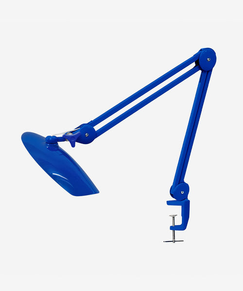 20” Wide Shade XL LED Desk Lamp with Clamp, 2200 Lumens, Dimmable – Sapphire Blue