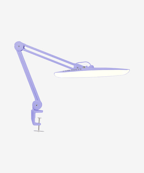 20” LED Desk Lamp with Clamp – Wide Shade XL, 2,200 Lumens, 3 Color Temperature Modes, Dimmable, Adjustable for Home, Office & Crafts – Lavender