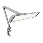 3500 Lumens LED Desk Lamp – 26” Ultra-Wide Shade, Non-Flickering Task Light with Clamp, Silver