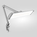 Lampe de bureau LED 3500 Lumens – Abat-jour ultra-large 66 cm, lumière de travail sans scintillement avec pince, argent