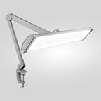 3500 Lumens LED Desk Lamp – 26” Ultra-Wide Shade, Non-Flickering Task Light with Clamp, Silver