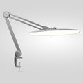 Lampe de bureau LED 2200 lumens avec pince – Abat-jour large de 50,8 cm, 3 modes d'éclairage, intensité réglable, rose