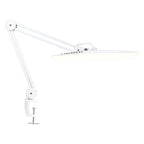 Lámpara de escritorio LED de 2200 lúmenes con abrazadera – Pantalla ancha de 20”, 3 modos de luz, luz de trabajo regulable, blanca