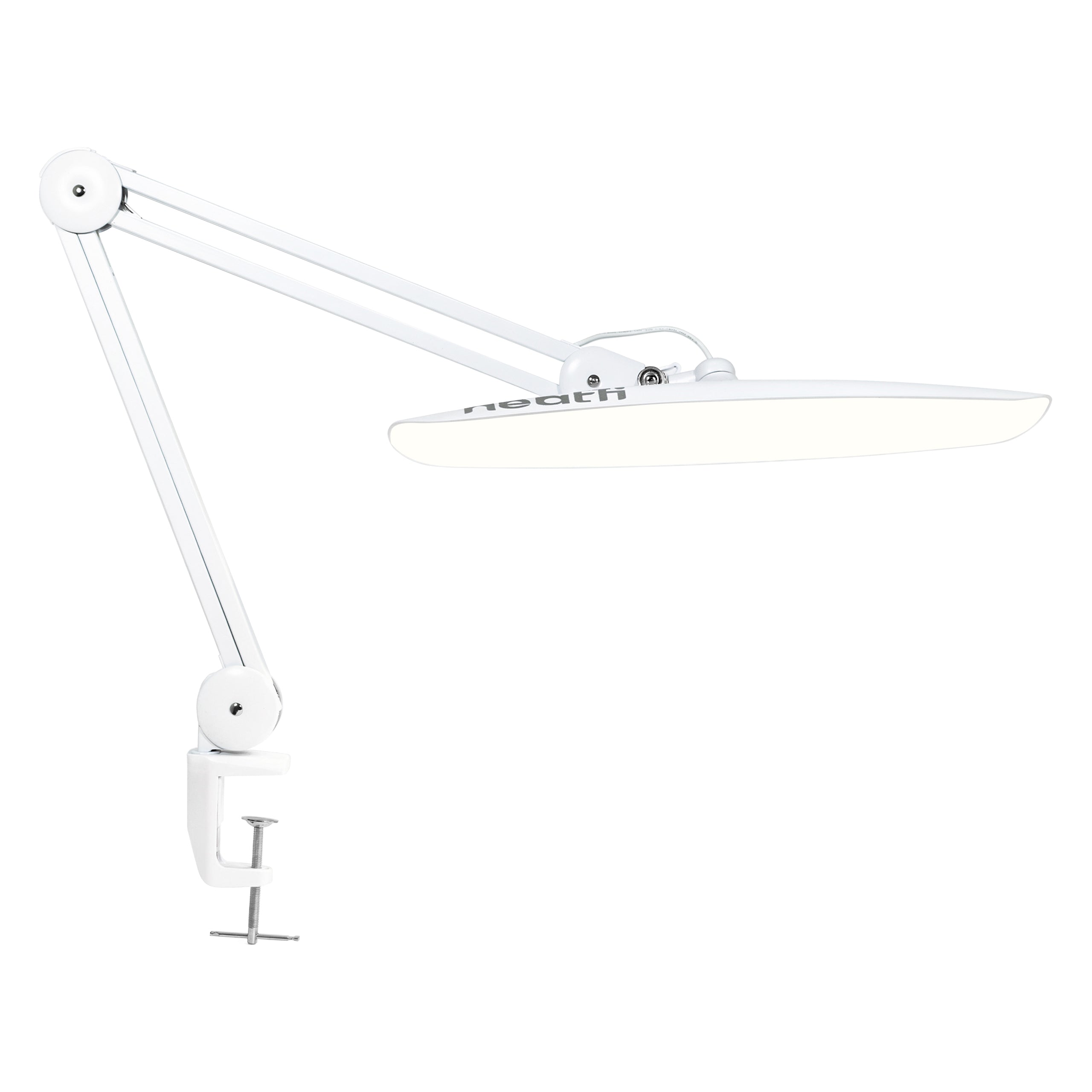 2200 Lumens LED Desk Lamp with Clamp – 20” Wide Shade, 3 Light Modes, Dimmable Task Light, White