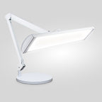3500 Lumens LED Desk Lamp – 26” Ultra-Wide Shade, Non-Flickering Task Light with Base, White