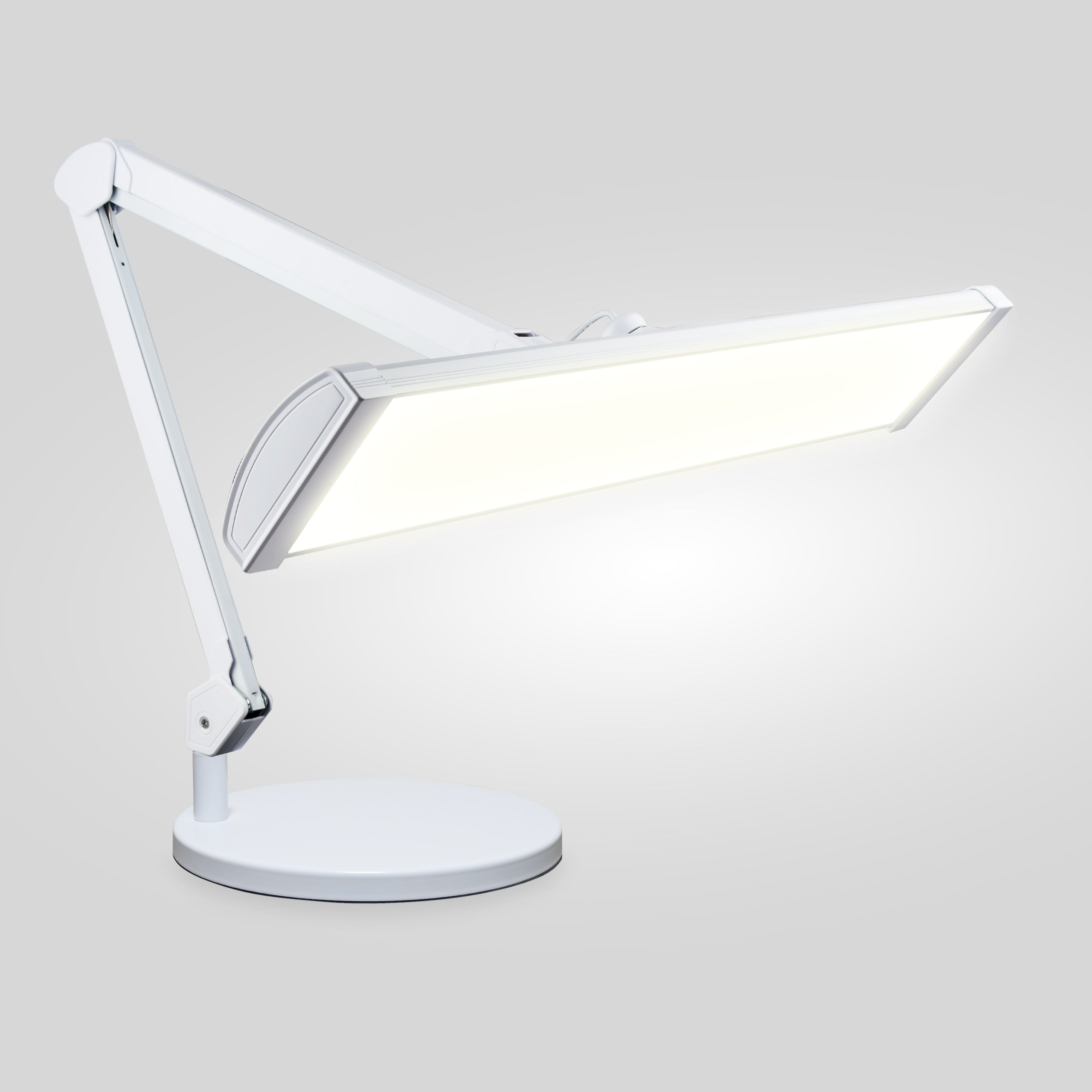 3500 Lumens LED Desk Lamp with Base – 26" Ultra-Wide, 3 Light Modes, Touch Control Light, White