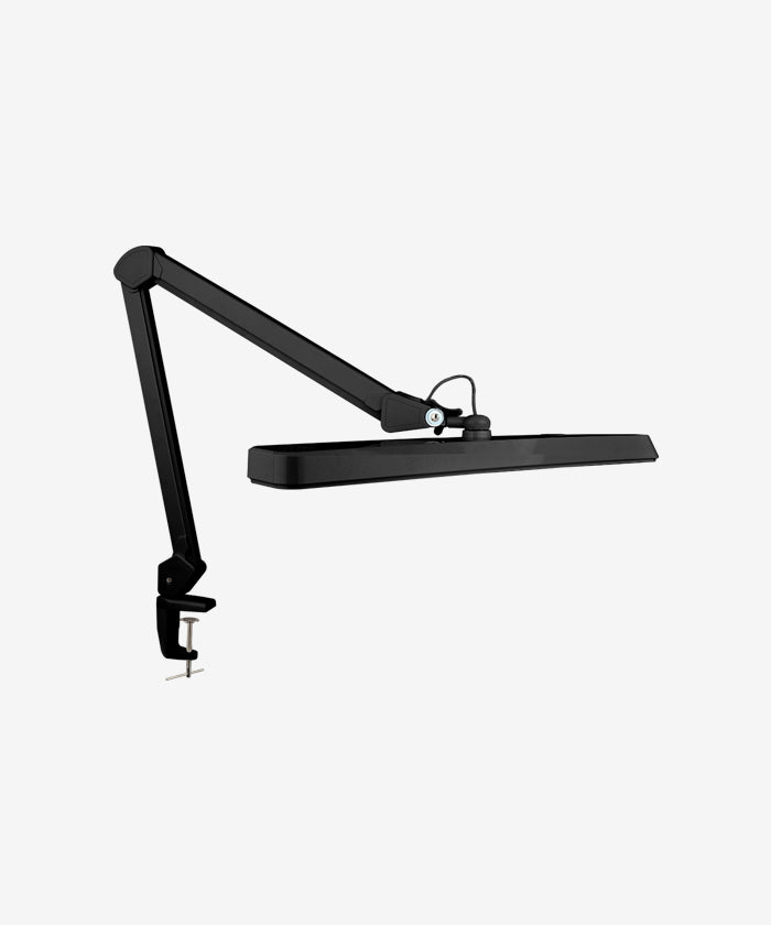 22" Wide Shade XL 2,500 Lumens LED Task Lamp with Clamp with Correlated Color Temperature - Black