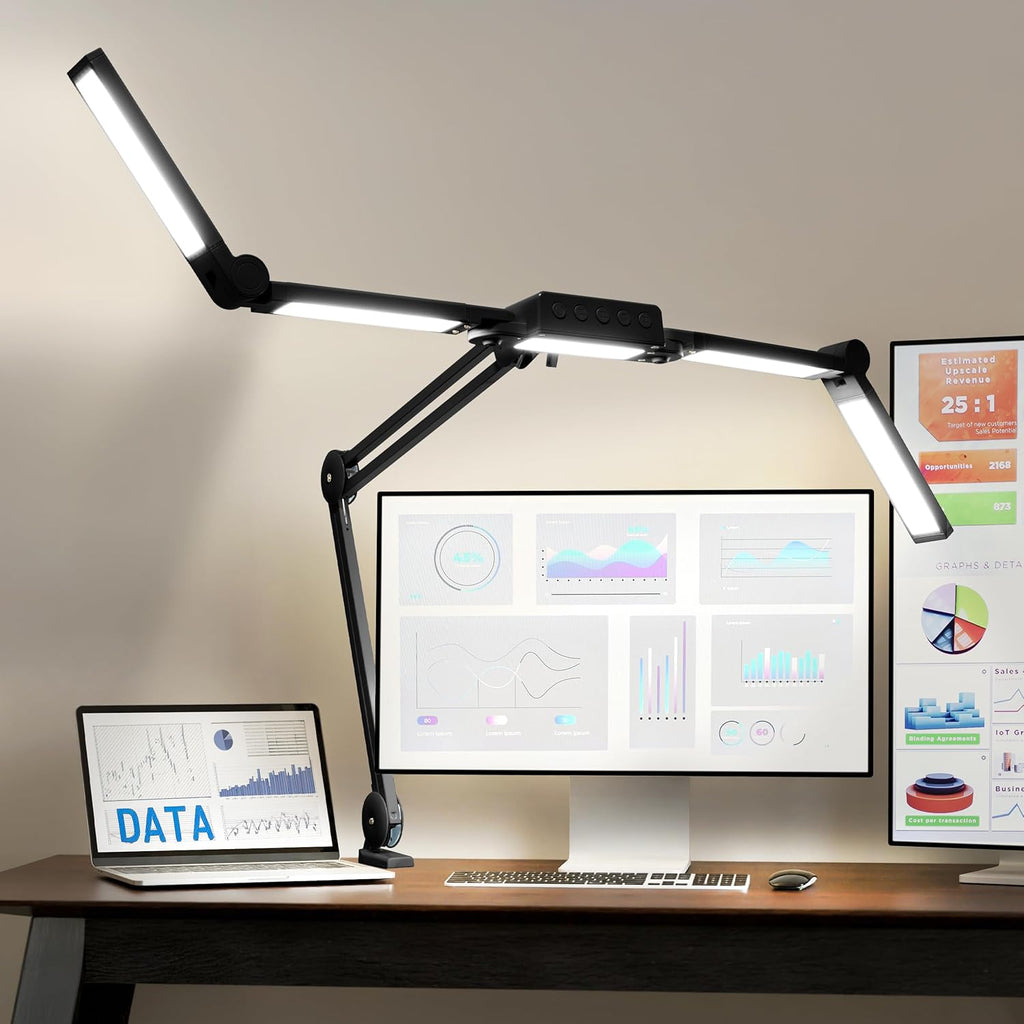 LED Desk Lamp, Adjustable Color Temperature, Task Lamp for Home, Office & Workbench - White