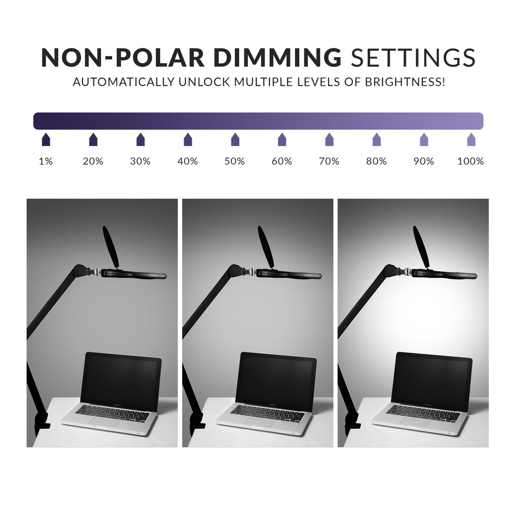 6" Glass Lens LED Magnifying Lamp – Non-polar Dimming Light for Sewing & Jewelry Making, Black