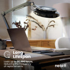 3000 Lumens Desk Lamp with Clamp – Adjustable Color Modes, Dimmable Light for Workbench, Black