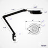 Neatfi 30W LED Desk Lamp, 320 SMD LEDs, Dimmable Light with Adjustable Color Temperature 3000K–6500K, Eye-Care Workbench Lamp for Home Office – Black