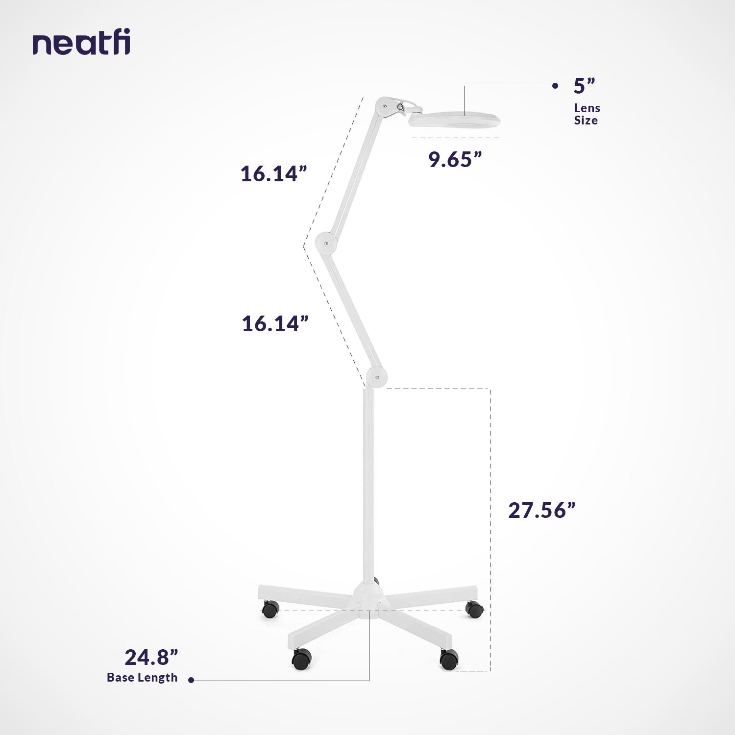 Bifocals 1200 Lumens LED Magnifying Floor Lamp – White – Neatfi