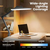 20” Wide Shade XL LED Desk Lamp with Clamp, 2200 Lumens, Dimmable – Gray Wood