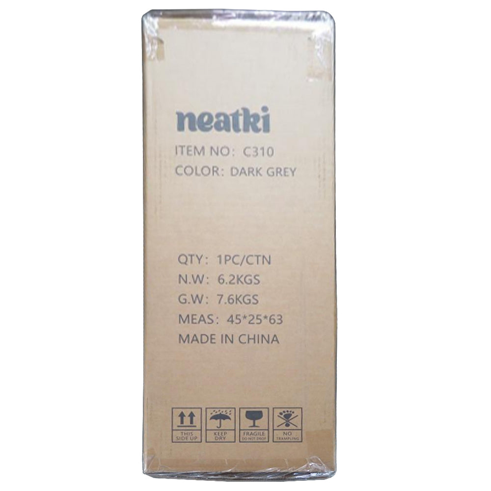 Foldable Pet Stroller for Dogs and Cats, 33 lbs Capacity, 360° Swivel Front Wheels, One-Click Fold, Brake System, Leash &amp; Lock Clips, Removable Washable Padding, and Cup Holder (Gray)