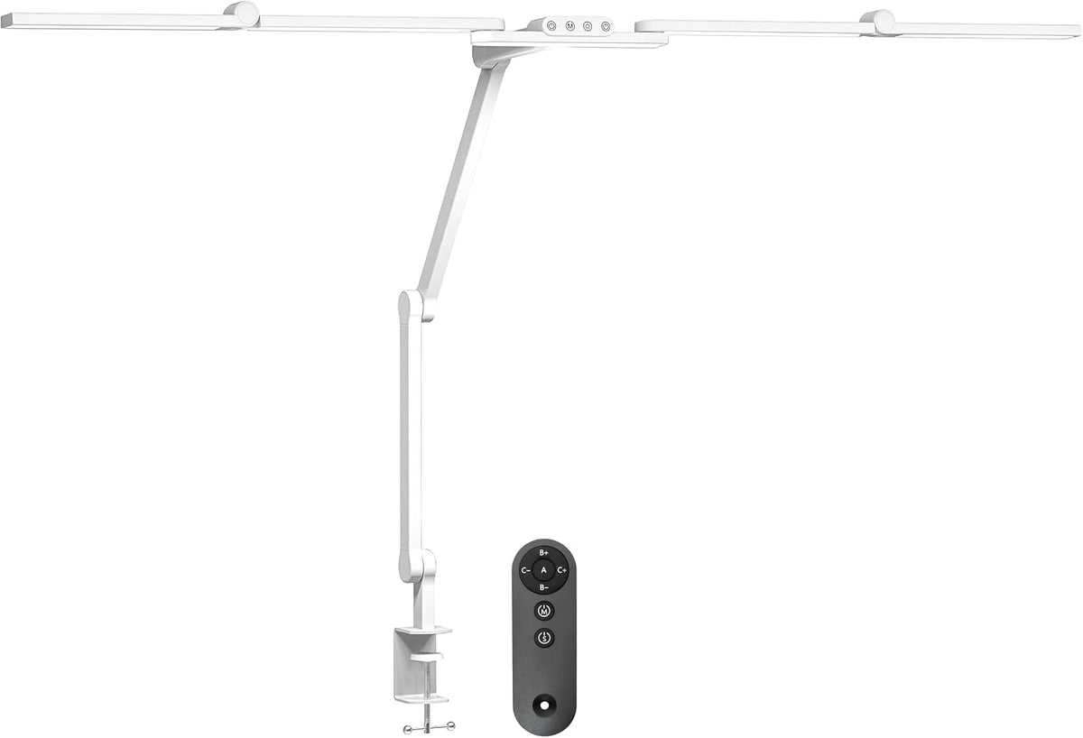 Lampe de travail Elite 2260 lumens avec pince – 22" de large, 3 modes de couleur pour les ongles et l'artisanat, Noir
