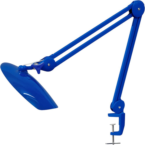20” Wide Shade XL LED Desk Lamp with Clamp, 2200 Lumens, Dimmable – Sapphire Blue