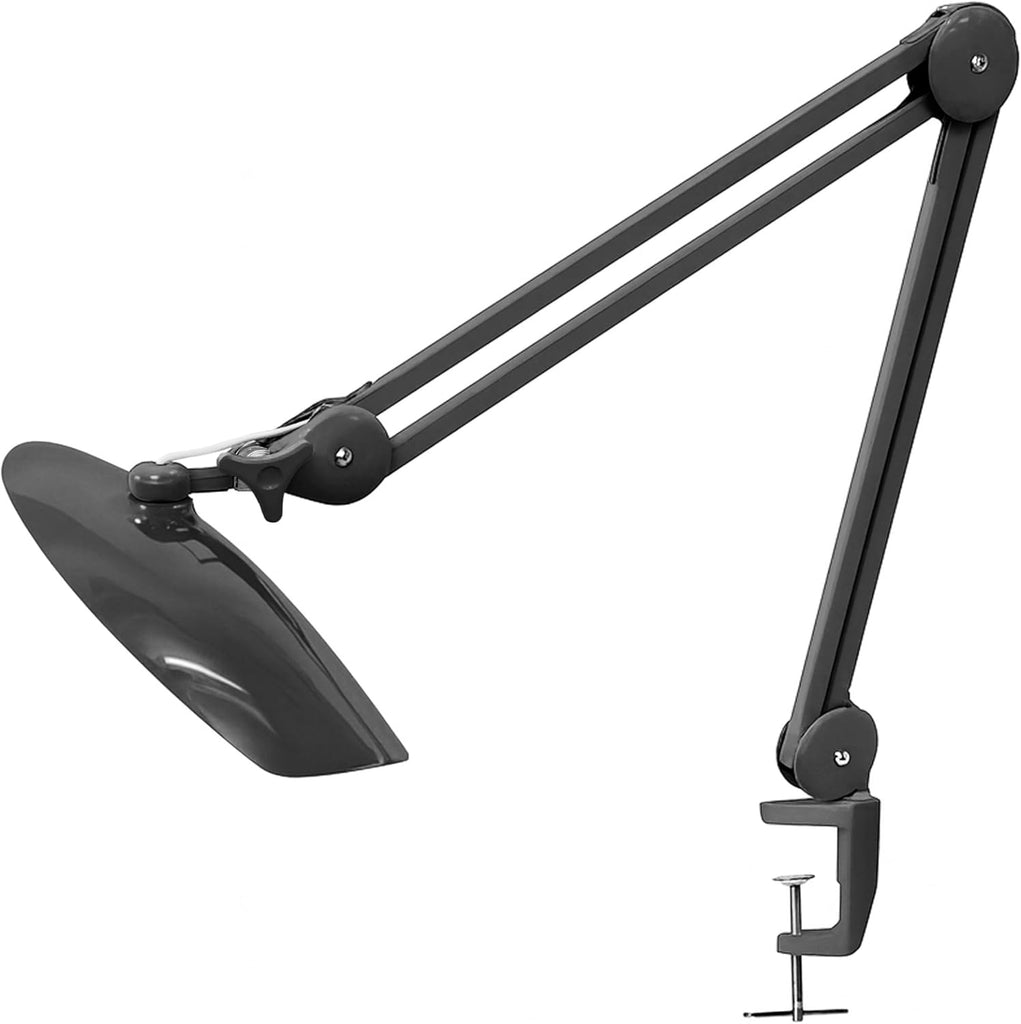 20” Wide Shade XL LED Desk Lamp with Clamp, 2200 Lumens, Dimmable – Space Gray