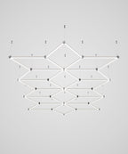 Snowflake Pattern LED Ceiling Light with Hanging Kit for Auto Shops, Salons & Gyms, Cool White