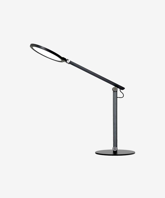 Modern Desk Lamp with Round Base USB/Plug Powered - Black – Neatfi