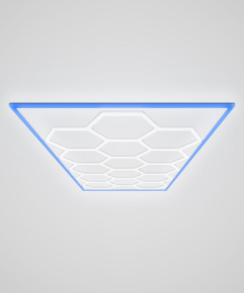 15 Hexagon Grids LED Car Garage Light with 3 Power Cables