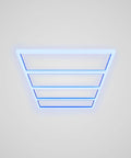 4 Panels LED Ceiling Light – 31,680 Lumens Ultra-Bright for Auto Shops, Warehouse & Gyms, Blue