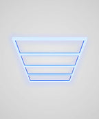 4 Panels LED Ceiling Light – 31,680 Lumens Ultra-Bright for Auto Shops, Warehouse & Gyms, Blue