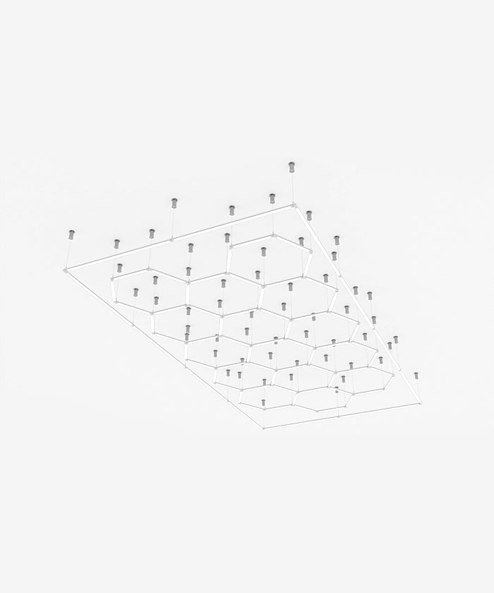 15 Hexagon Grids LED Car Garage Light with Hanging Kit - Cool White – Neatfi