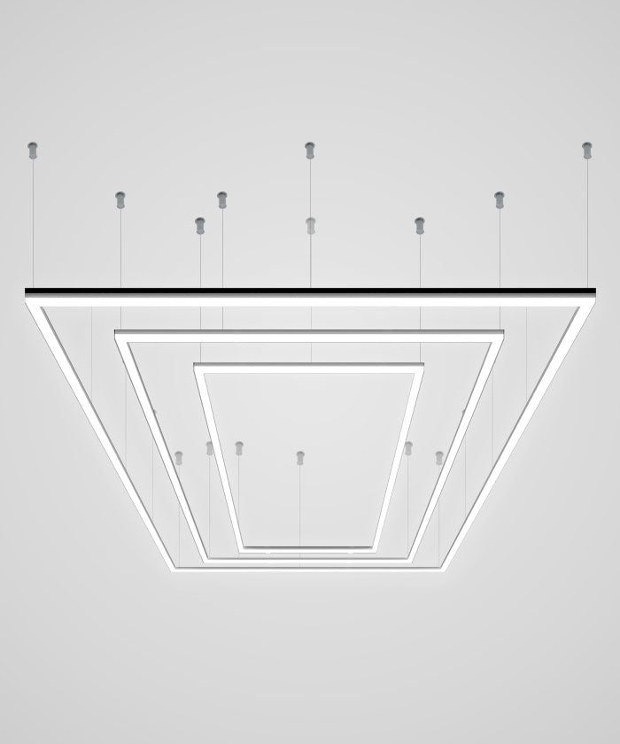 3 Rectangle Shape LED Ceiling Light, Car Garage Light with Hanging Kit