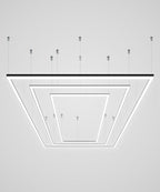 3 Rectangle Shape LED Ceiling Light, Car Garage Light with Hanging Kit