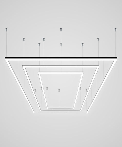 3 Rectangle Shape LED Ceiling Light, Car Garage Light with Hanging Kit
