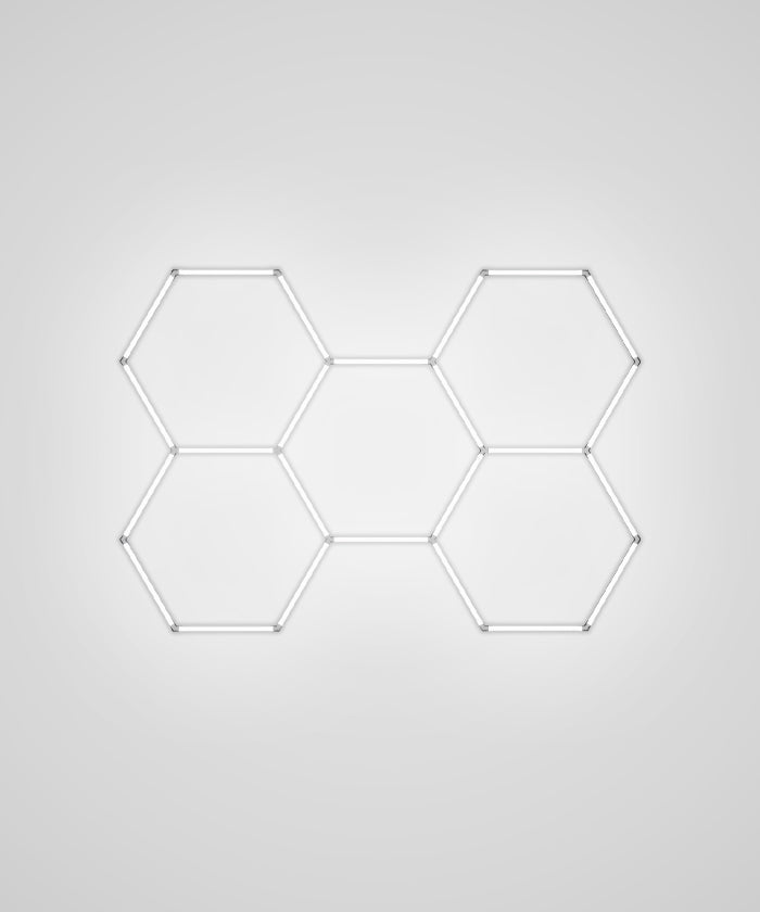 5 Hex 4,400 Lumens LED Ceiling Light – IP54 Rated Shop Lighting for Salons & AutoShops, Cool White