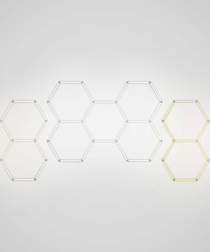 5 Hexagon Grids LED Lighting with 3 Light Modes