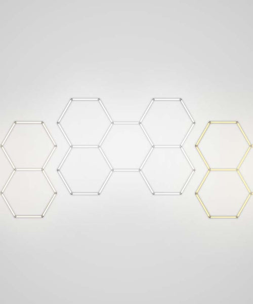 5 Hexagon Grids LED Lighting with 3 Light Modes