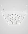 6 Arrow Shape LED Lighting with Hanging Kit