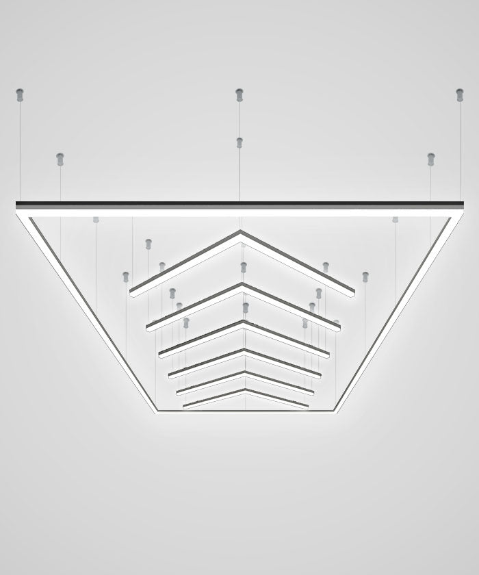 6 Arrow Shape LED Lighting with Hanging Kit, Car Garage Light - Cool White