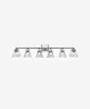 45" Contemporary Vanity Lights for Bathroom and Living Room - Nickel, 6 Heads