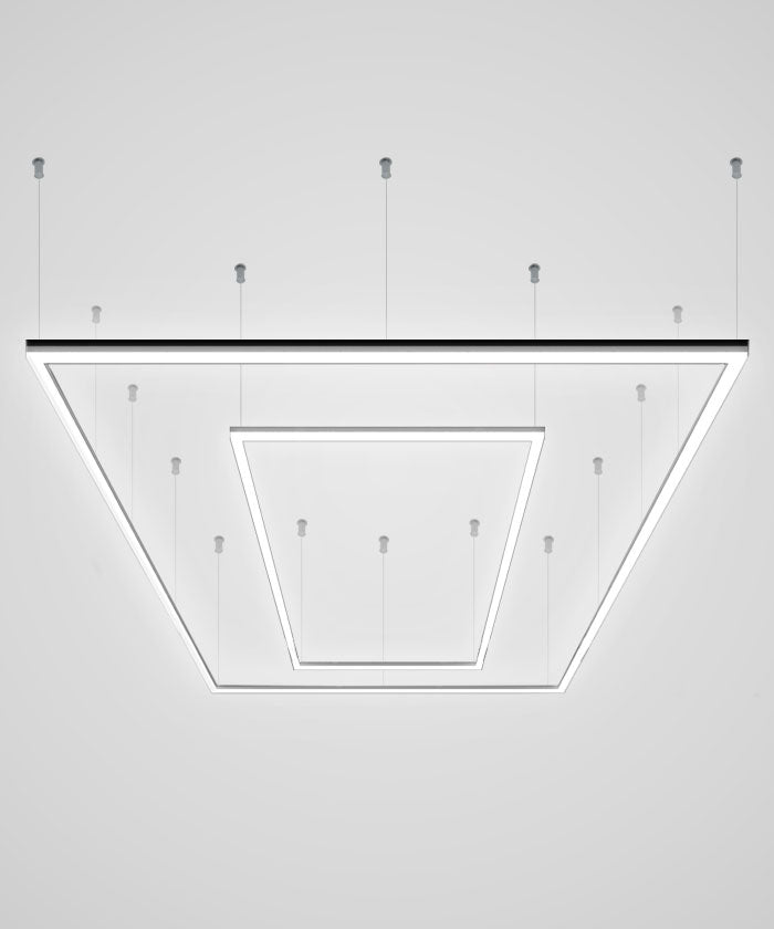 Car Garage Light 2 Rectangles with Hanging Kit