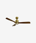 52-inch Modern Reversible Ceiling Fan with LED Light - Dark Wood