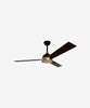 52" Nordic Ceiling Fan with LED Light Indoor & Outdoor Fan Down Rod - Black