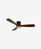 52-inch Ceiling Fan with Lights & Remote – Quiet DC Motor, 3 Light Modes, Flush Mount, Dark Wood