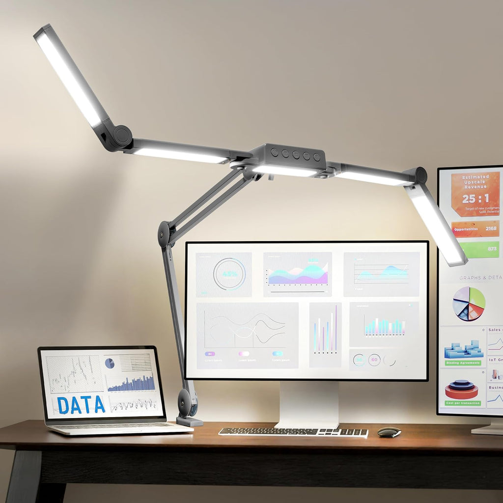 LED Desk Lamp, Adjustable Color Temperature, Task Lamp for Home, Office & Workbench - White