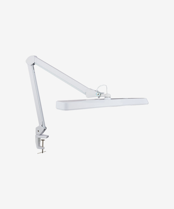 22" Wide Shade XL 2,500 Lumens LED Task Lamp with Clamp, Correlated Color Temperature - White