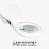 6" Wide Lens Elite HD XL Bifocals Magnifying Lamp  - White