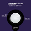 6" Wide Lens XL Bifocals 1,200 Lumens Super LED Magnifying Lamp - Black